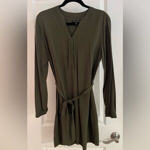 BANANA REPUBLIC Army Green Tunic Dress/Shirt sz 8